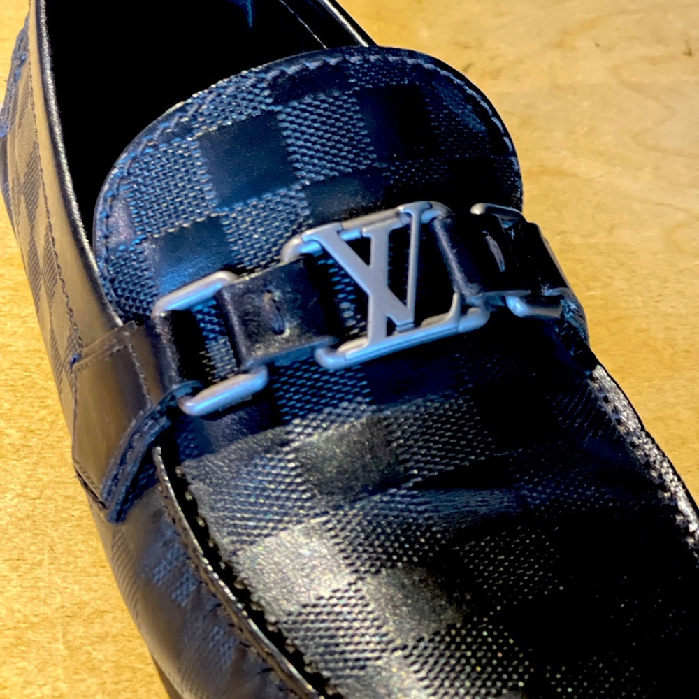 Louis Vuitton Black Leather Damier Monte Carlos